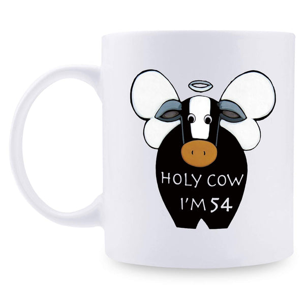 54th Birthday Gifts for Women - 1965 Birthday Gifts for Women, 54 Years Old Birthday Gifts Coffee Mug for Mom, Wife, Friend, Sister, Her, Colleague, Coworker, HOLY COW MUG - 11oz