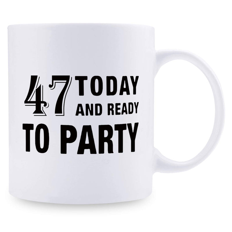 47th Birthday Gifts for Women - 1972 Birthday Gifts for Women, 47 Years Old Birthday Gifts Coffee Mug for Mom, Wife, Friend, Sister, Her, Colleague, Coworker - 11oz