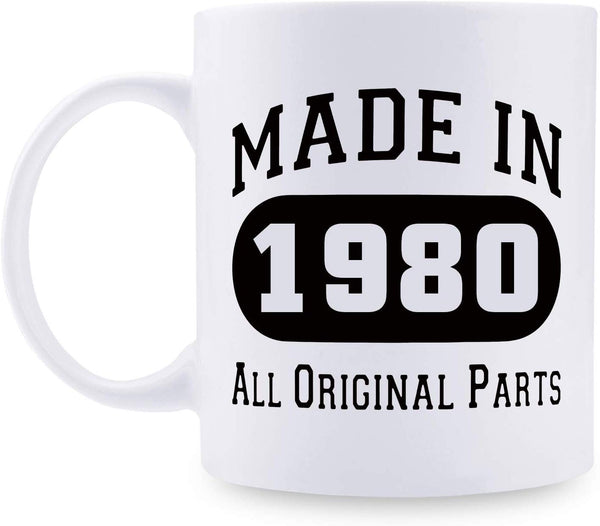 39th Birthday Gifts for Men - 1980 Birthday Gifts for Men, 39 Years Old Birthday Gifts Coffee Mug for Dad, Husband, Friend, Brother, Him, Colleague, Coworker - 11oz