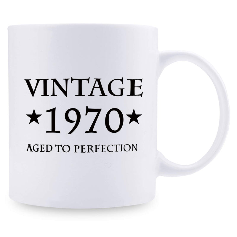 49th Birthday Gifts for Women - 1970 Birthday Gifts for Women, 49 Years Old Birthday Gifts Coffee Mug for Mom, Wife, Friend, Sister, Her, Colleague, Coworker - 11oz