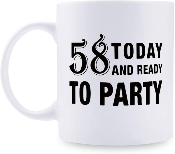 58th Birthday Gifts for Men - 1961 Birthday Gifts for Men, 58 Years Old Birthday Gifts Coffee Mug for Dad, Husband, Friend, Brother, Him, Colleague, Coworker - 11oz