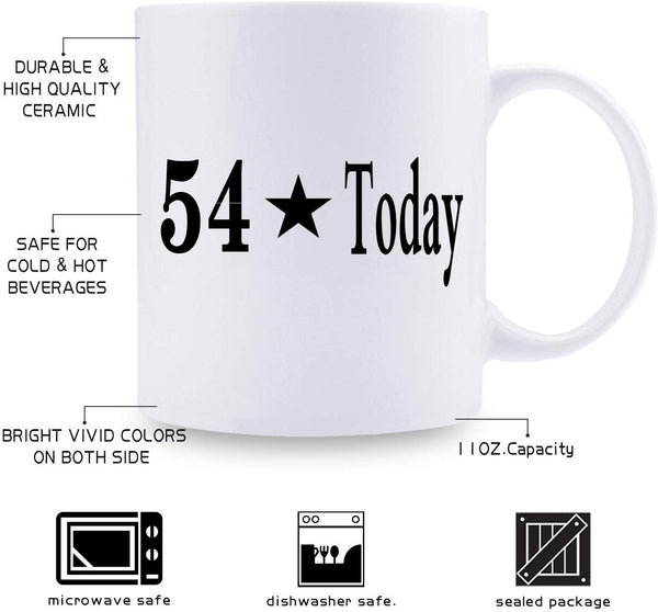 54th Birthday Gifts for Men - 1965 Birthday Gifts for Men, 54 Years Old Birthday Gifts Coffee Mug for Dad, Husband, Friend, Brother, Him, Colleague, Coworker - 11oz