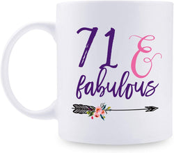 71st Birthday Gifts for Women - 1948 Birthday Gifts for Women, 71 Years Old Birthday Gifts Coffee Mug for Mom, Wife, Friend, Sister, Her, Colleague, Coworker - 11oz