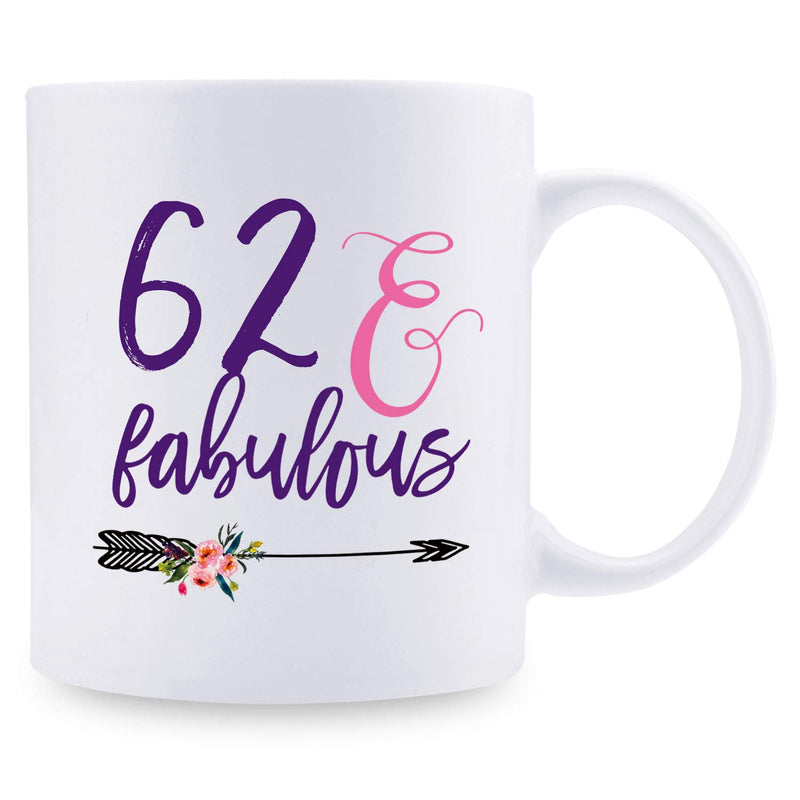 62nd Birthday Gifts for Women - 1957 Birthday Gifts for Women, 62 Years Old Birthday Gifts Coffee Mug for Mom, Wife, Friend, Sister, Her, Colleague, Coworker - 11oz