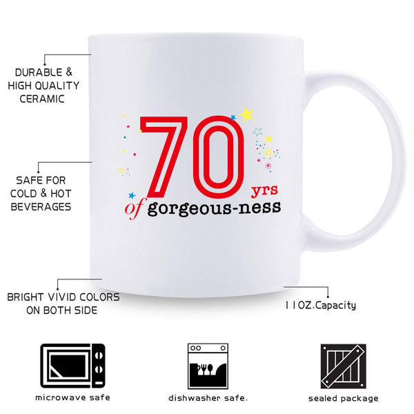 70th Birthday Gifts for Men - 1949 Birthday Gifts for Men, 70 Years Old Birthday Gifts Coffee Mug for Dad, Husband, Friend, Brother, Him, Colleague, Coworker - 11oz