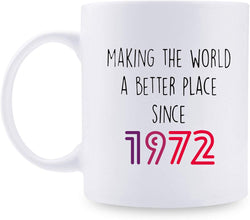 47th Birthday Gifts for Men - 1972 Birthday Gifts for Men, 47 Years Old Birthday Gifts Coffee Mug for Dad, Husband, Friend, Brother, Him, Colleague, Coworker - 11oz