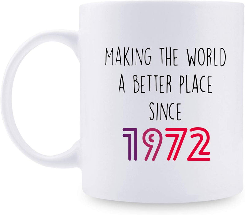 47th Birthday Gifts for Men - 1972 Birthday Gifts for Men, 47 Years Old Birthday Gifts Coffee Mug for Dad, Husband, Friend, Brother, Him, Colleague, Coworker - 11oz