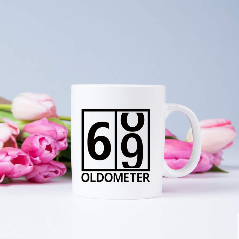 69th Birthday Gifts for Women - 1950 Birthday Gifts for Women, 69 Years Old Birthday Gifts Coffee Mug for Mom, Wife, Friend, Sister, Her, Colleague, Coworker, Oldometer Mug - 11oz