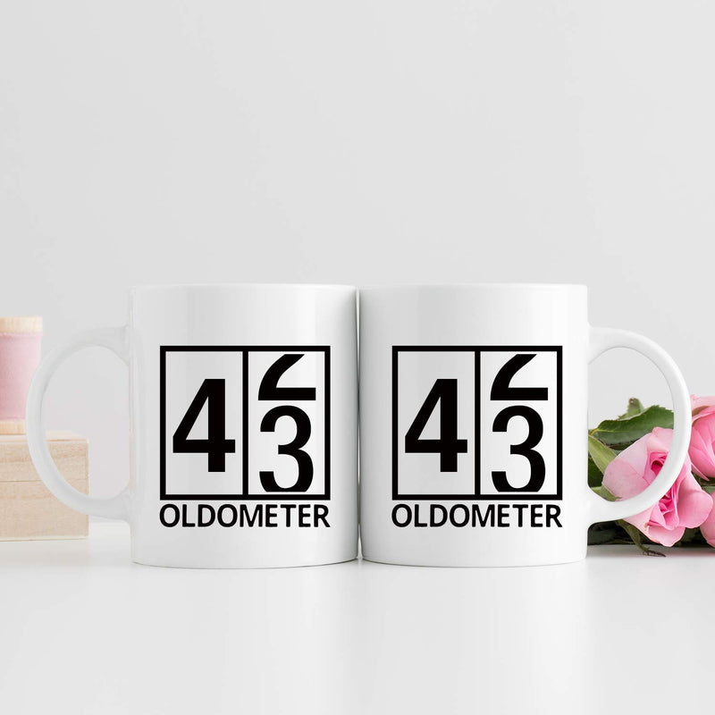 43rd Birthday Gifts for Men - 1976 Birthday Gifts for Men, 43 Years Old Birthday Gifts Coffee Mug for Dad, Husband, Friend, Brother, Him, Colleague, Coworker, Oldometer Mug - 11oz