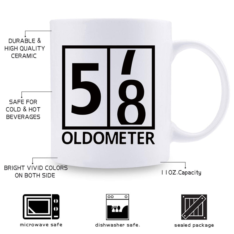 58th Birthday Gifts for Women - 1961 Birthday Gifts for Women, 58 Years Old Birthday Gifts Coffee Mug for Mom, Wife, Friend, Sister, Her, Colleague, Coworker, Oldometer Mug - 11oz