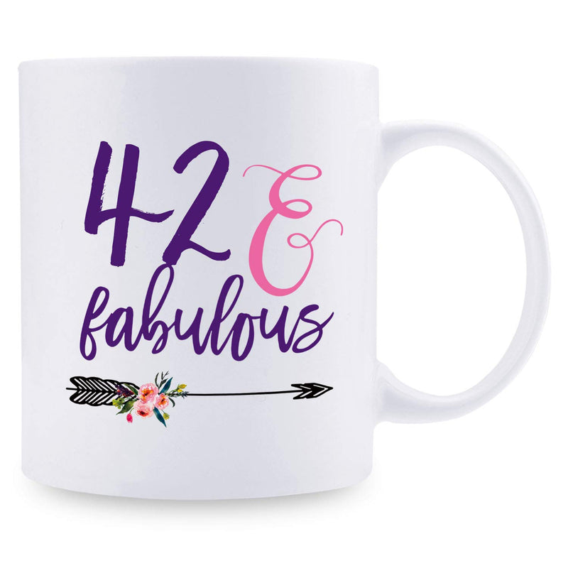 42nd Birthday Gifts for Women - 1977 Birthday Gifts for Women, 42 Years Old Birthday Gifts Coffee Mug for Mom, Wife, Friend, Sister, Her, Colleague, Coworker - 11oz