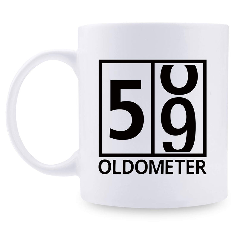 59th Birthday Gifts for Men - 1960 Birthday Gifts for Men, 59 Years Old Birthday Gifts Coffee Mug for Dad, Husband, Friend, Brother, Him, Colleague, Coworker, Oldometer Mug - 11oz