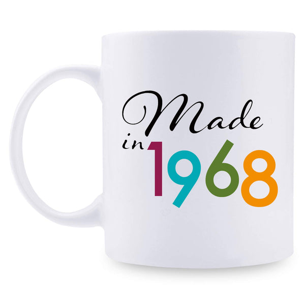 51st Birthday Gifts for Women - 1968 Birthday Gifts for Women, 51 Years Old Birthday Gifts Coffee Mug for Mom, Wife, Friend, Sister, Her, Colleague, Coworker - 11oz