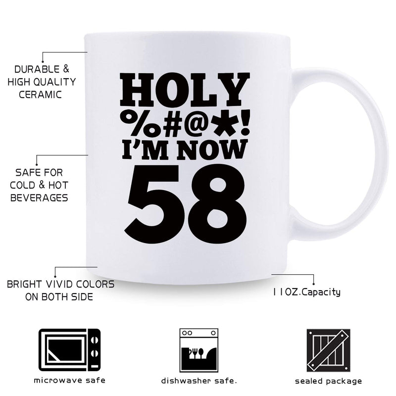 58th Birthday Gifts for Women - 1961 Birthday Gifts for Women, 58 Years Old Birthday Gifts Coffee Mug for Mom, Wife, Friend, Sister, Her, Colleague, Coworker, HOLY MUG - 11oz