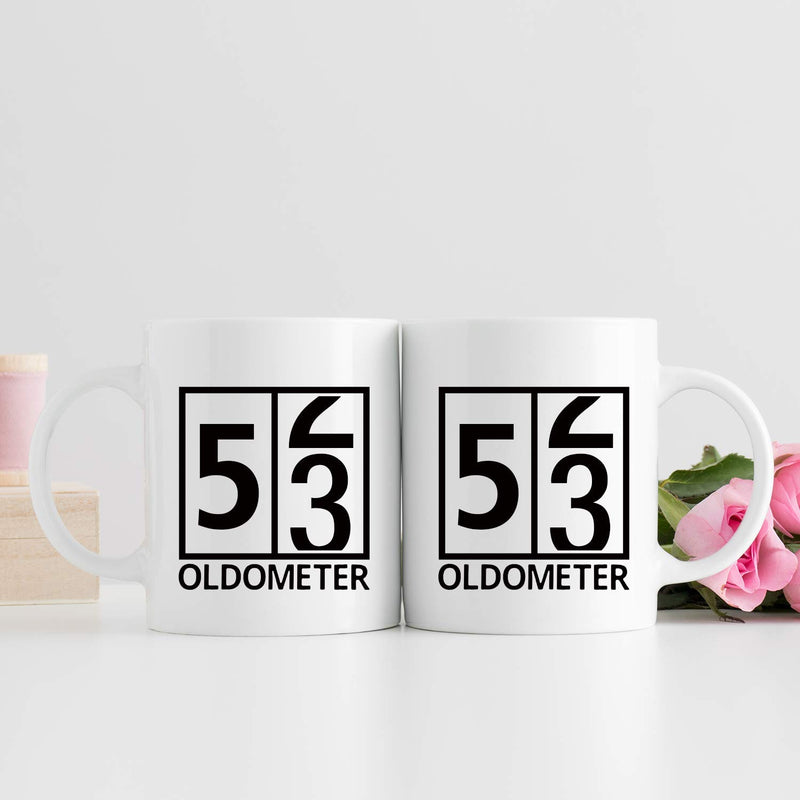 53rd Birthday Gifts for Women - 1966 Birthday Gifts for Women, 53 Years Old Birthday Gifts Coffee Mug for Mom, Wife, Friend, Sister, Her, Colleague, Coworker, Oldometer Mug - 11oz