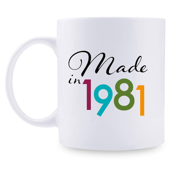 38th Birthday Gifts for Men - 1981 Birthday Gifts for Men, 38 Years Old Birthday Gifts Coffee Mug for Dad, Husband, Friend, Brother, Him, Colleague, Coworker - 11oz