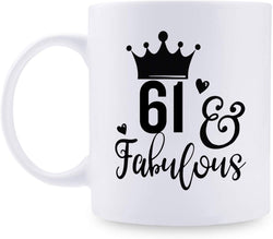 61st Birthday Gifts for Women - 1958 Birthday Gifts for Women, 61 Years Old Birthday Gifts Coffee Mug for Mom, Wife, Friend, Sister, Her, Colleague, Coworker - 11oz