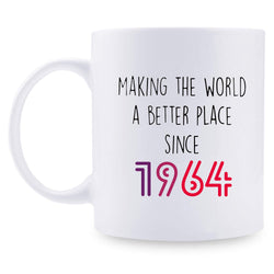 55th Birthday Gifts for Women - 1964 Birthday Gifts for Women, 55 Years Old Birthday Gifts Coffee Mug for Mom, Wife, Friend, Sister, Her, Colleague, Coworker - 11oz