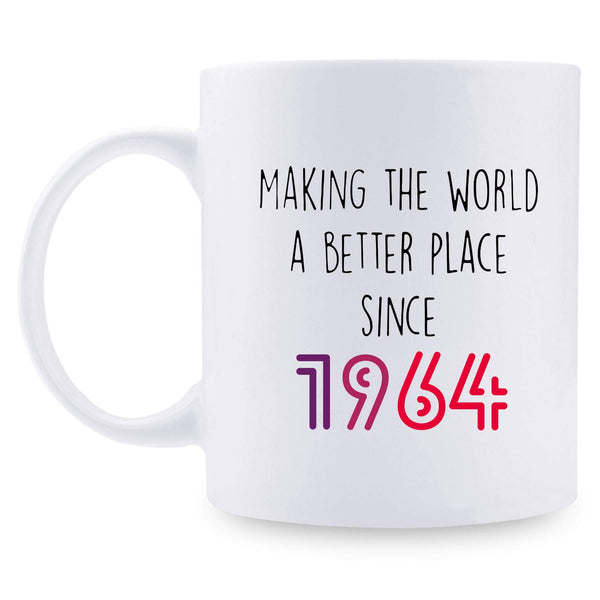 55th Birthday Gifts for Women - 1964 Birthday Gifts for Women, 55 Years Old Birthday Gifts Coffee Mug for Mom, Wife, Friend, Sister, Her, Colleague, Coworker - 11oz