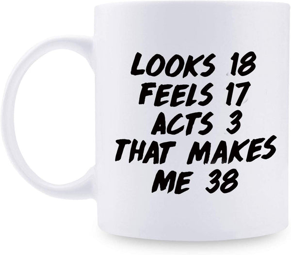 38th Birthday Gifts for Men - 1981 Birthday Gifts for Men, 38 Years Old Birthday Gifts Coffee Mug for Dad, Husband, Friend, Brother, Him, Colleague, Coworker - 11oz