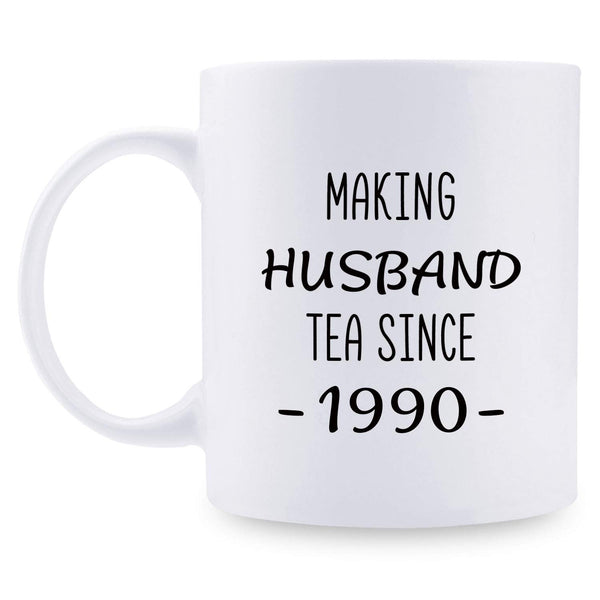 29th Anniversary Gifts - 29th Wedding Anniversary Gifts for Couple, 29 Year Anniversary Gifts 11oz Funny Coffee Mug for Husband, Hubby, Him, making husband tea