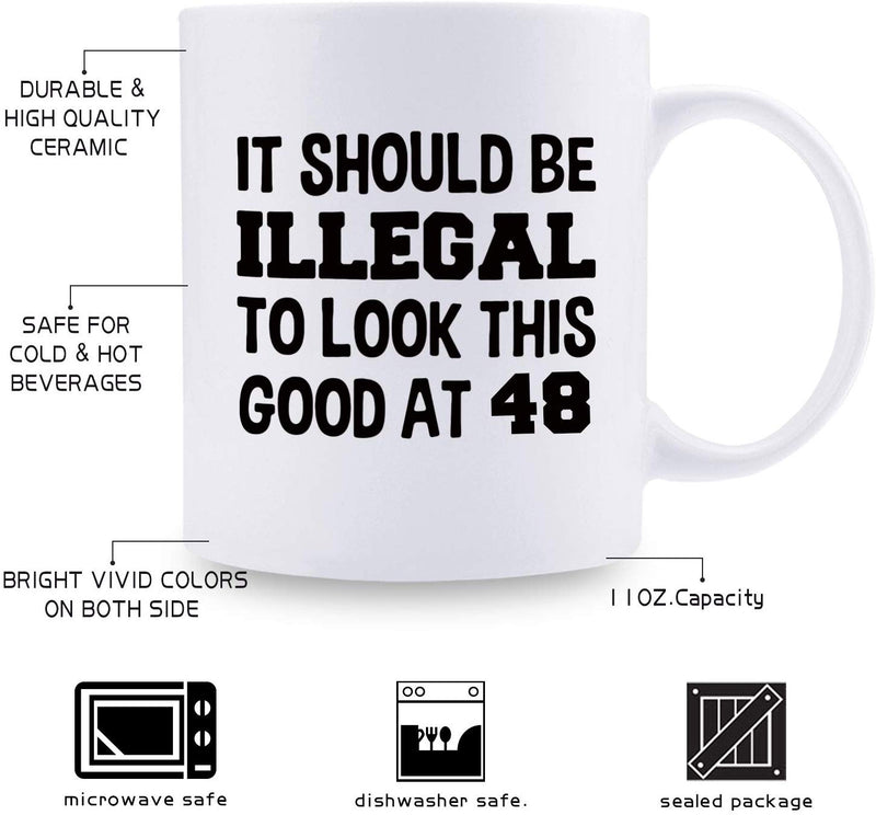 48th Birthday Gifts for Women - 1971 Birthday Gifts for Women, 48 Years Old Birthday Gifts Coffee Mug for Mom, Wife, Friend, Sister, Her, Colleague, Coworker - 11oz