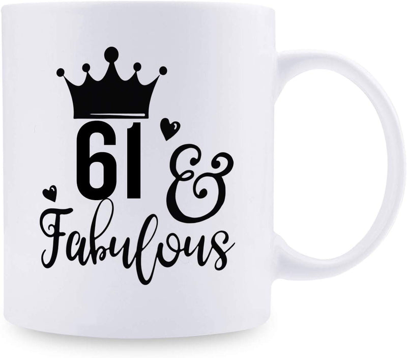 61st Birthday Gifts for Women - 1958 Birthday Gifts for Women, 61 Years Old Birthday Gifts Coffee Mug for Mom, Wife, Friend, Sister, Her, Colleague, Coworker - 11oz