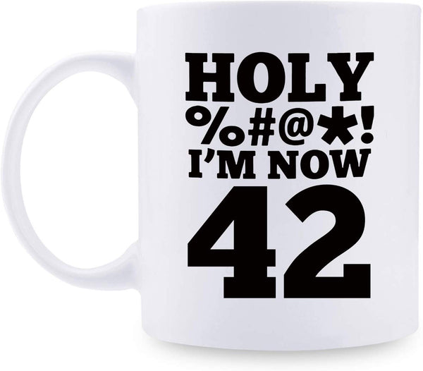 42nd Birthday Gifts for Women - 1977 Birthday Gifts for Women, 42 Years Old Birthday Gifts Coffee Mug for Mom, Wife, Friend, Sister, Her, Colleague, Coworker, HOLY MUG - 11oz