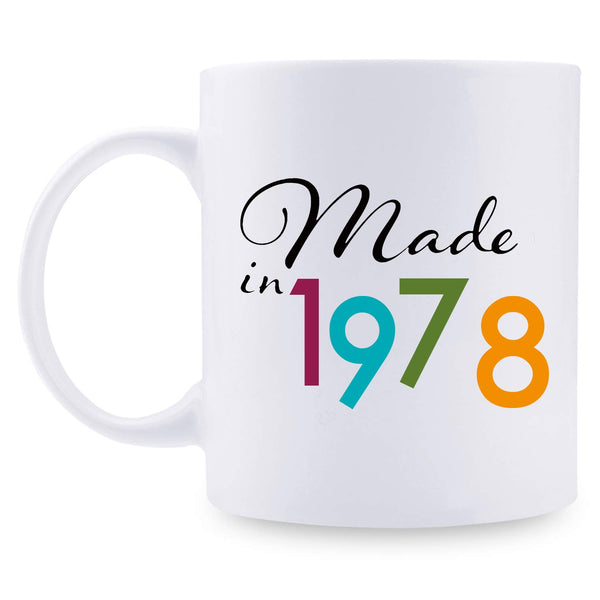 41st Birthday Gifts for Men - 1978 Birthday Gifts for Men, 41 Years Old Birthday Gifts Coffee Mug for Dad, Husband, Friend, Brother, Him, Colleague, Coworker - 11oz