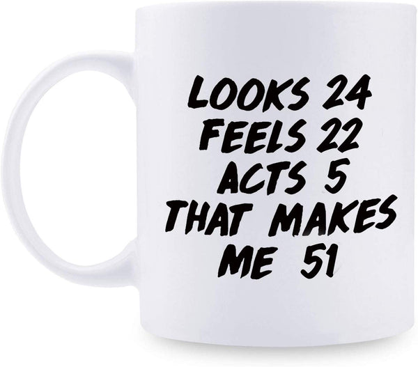 51st Birthday Gifts for Men - 1968 Birthday Gifts for Men, 51 Years Old Birthday Gifts Coffee Mug for Dad, Husband, Friend, Brother, Him, Colleague, Coworker - 11oz