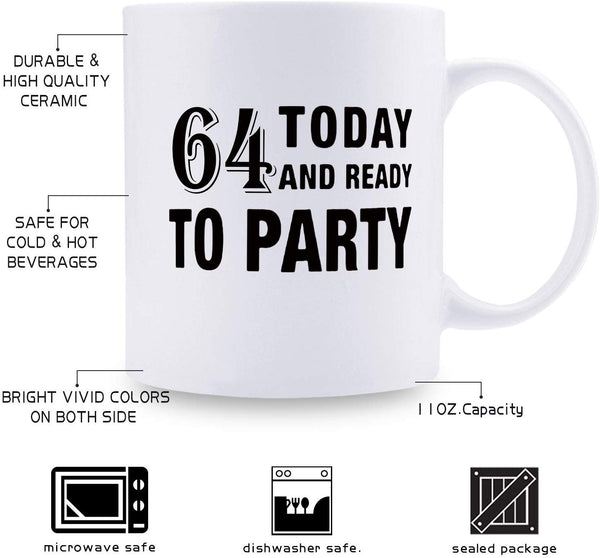 64th Birthday Gifts for Women - 1955 Birthday Gifts for Women, 64 Years Old Birthday Gifts Coffee Mug for Mom, Wife, Friend, Sister, Her, Colleague, Coworker - 11oz