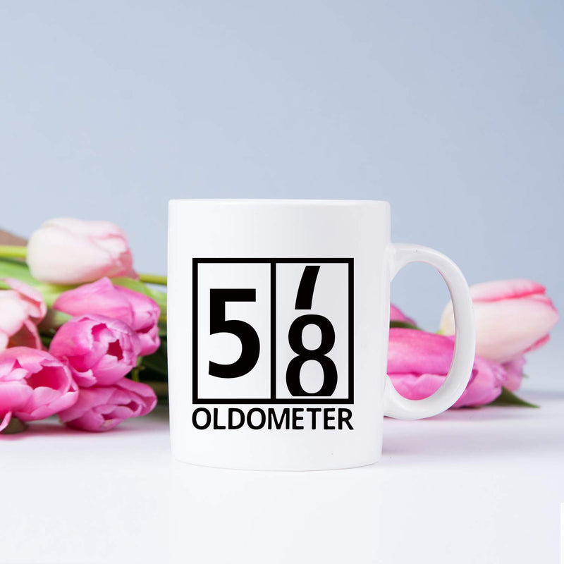 58th Birthday Gifts for Women - 1961 Birthday Gifts for Women, 58 Years Old Birthday Gifts Coffee Mug for Mom, Wife, Friend, Sister, Her, Colleague, Coworker, Oldometer Mug - 11oz