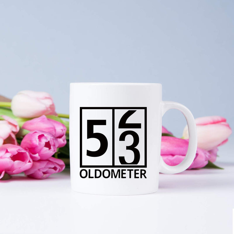 53rd Birthday Gifts for Women - 1966 Birthday Gifts for Women, 53 Years Old Birthday Gifts Coffee Mug for Mom, Wife, Friend, Sister, Her, Colleague, Coworker, Oldometer Mug - 11oz