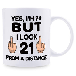 70th Birthday Gifts for Women - 1949 Birthday Gifts for Women, 70 Years Old Birthday Gifts Coffee Mug for Mom, Wife, Friend, Sister, Her, Colleague, Coworker - 11oz
