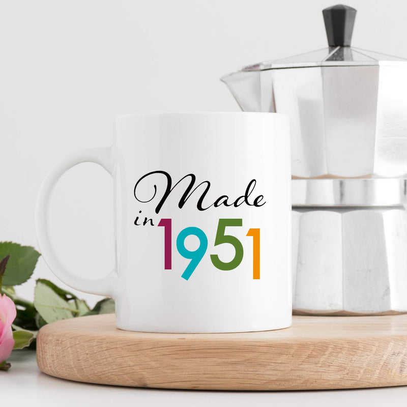 68th Birthday Gifts for Women - 1951 Birthday Gifts for Women, 68 Years Old Birthday Gifts Coffee Mug for Mom, Wife, Friend, Sister, Her, Colleague, Coworker - 11oz