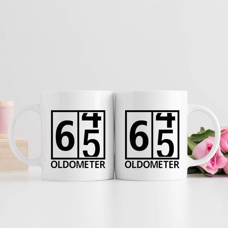 65th Birthday Gifts for Men - 1954 Birthday Gifts for Men, 65 Years Old Birthday Gifts Coffee Mug for Dad, Husband, Friend, Brother, Him, Colleague, Coworker, Oldometer Mug- 11oz