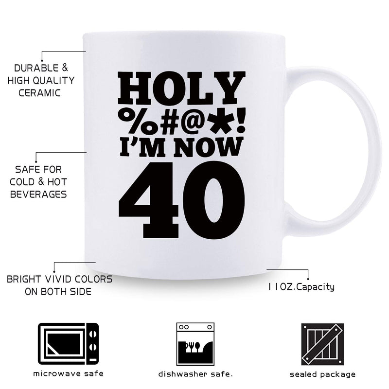 40th Birthday Gifts for Men - 1979 Birthday Gifts for Men, 40 Years Old Birthday Gifts Coffee Mug for Dad, Husband, Friend, Brother, Him, Colleague, Coworker, HOLY MUG - 11oz