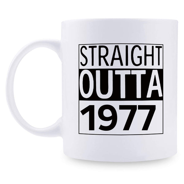 42nd Birthday Gifts for Men - 1977 Birthday Gifts for Men, 42 Years Old Birthday Gifts Coffee Mug for Dad, Husband, Friend, Brother, Him, Colleague, Coworker - 11oz