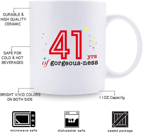 41st Birthday Gifts for Women - 1978 Birthday Gifts for Women, 41 Years Old Birthday Gifts Coffee Mug for Mom, Wife, Friend, Sister, Her, Colleague, Coworker - 11oz