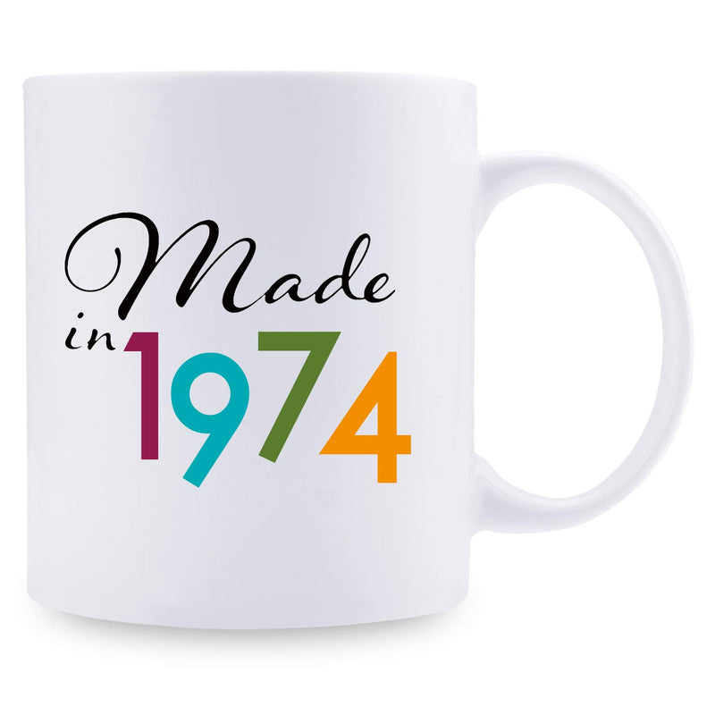 45th Birthday Gifts for Men - 1974 Birthday Gifts for Men, 45 Years Old Birthday Gifts Coffee Mug for Dad, Husband, Friend, Brother, Him, Colleague, Coworker - 11oz