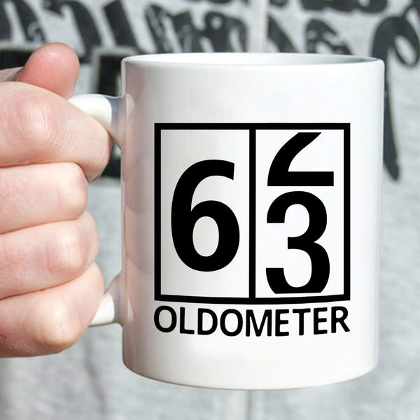 63rd Birthday Gifts for Men - 1956 Birthday Gifts for Men, 63 Years Old Birthday Gifts Coffee Mug for Dad, Husband, Friend, Brother, Him, Colleague, Coworker, Oldometer Mug - 11oz