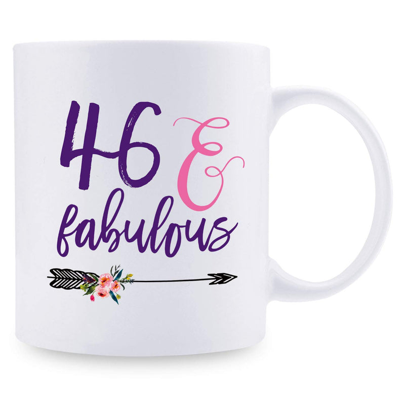 46th Birthday Gifts for Women - 1973 Birthday Gifts for Women, 46 Years Old Birthday Gifts Coffee Mug for Mom, Wife, Friend, Sister, Her, Colleague, Coworker - 11oz