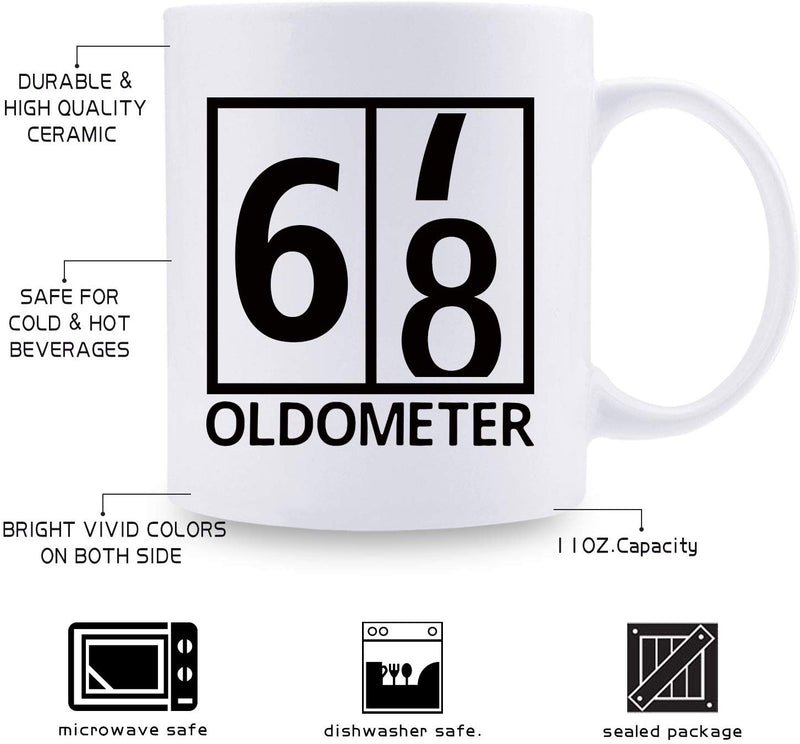 68th Birthday Gifts for Women - 1951 Birthday Gifts for Women, 68 Years Old Birthday Gifts Coffee Mug for Mom, Wife, Friend, Sister, Her, Colleague, Coworker, Oldometer Mug - 11oz