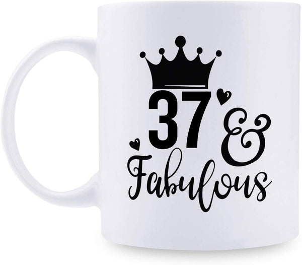 37th Birthday Gifts for Women - 1982 Birthday Gifts for Women, 37 Years Old Birthday Gifts Coffee Mug for Mom, Wife, Friend, Sister, Her, Colleague, Coworker - 11oz