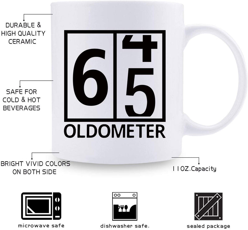 65th Birthday Gifts for Women - 1954 Birthday Gifts for Women, 65 Years Old Birthday Gifts Coffee Mug for Mom, Wife, Friend, Sister, Her, Colleague, Coworker, Oldometer Mug - 11oz