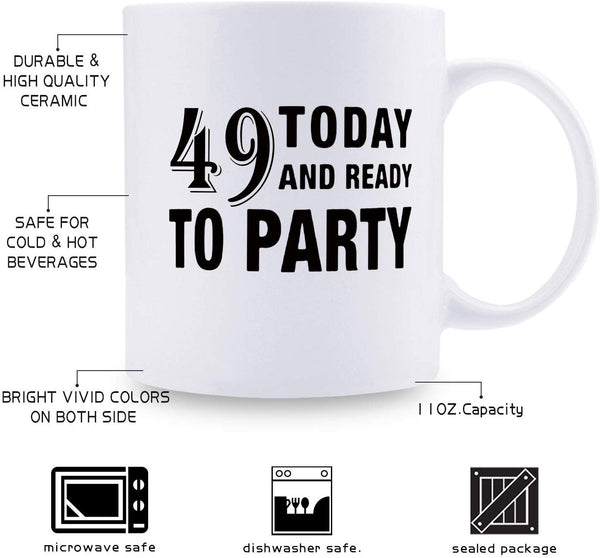 49th Birthday Gifts for Men - 1970 Birthday Gifts for Men, 49 Years Old Birthday Gifts Coffee Mug for Dad, Husband, Friend, Brother, Him, Colleague, Coworker - 11oz