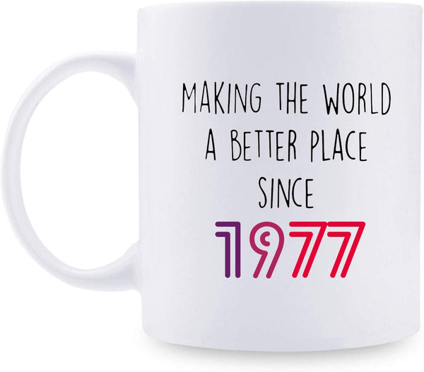 42nd Birthday Gifts for Men - 1977 Birthday Gifts for Men, 42 Years Old Birthday Gifts Coffee Mug for Dad, Husband, Friend, Brother, Him, Colleague, Coworker - 11oz