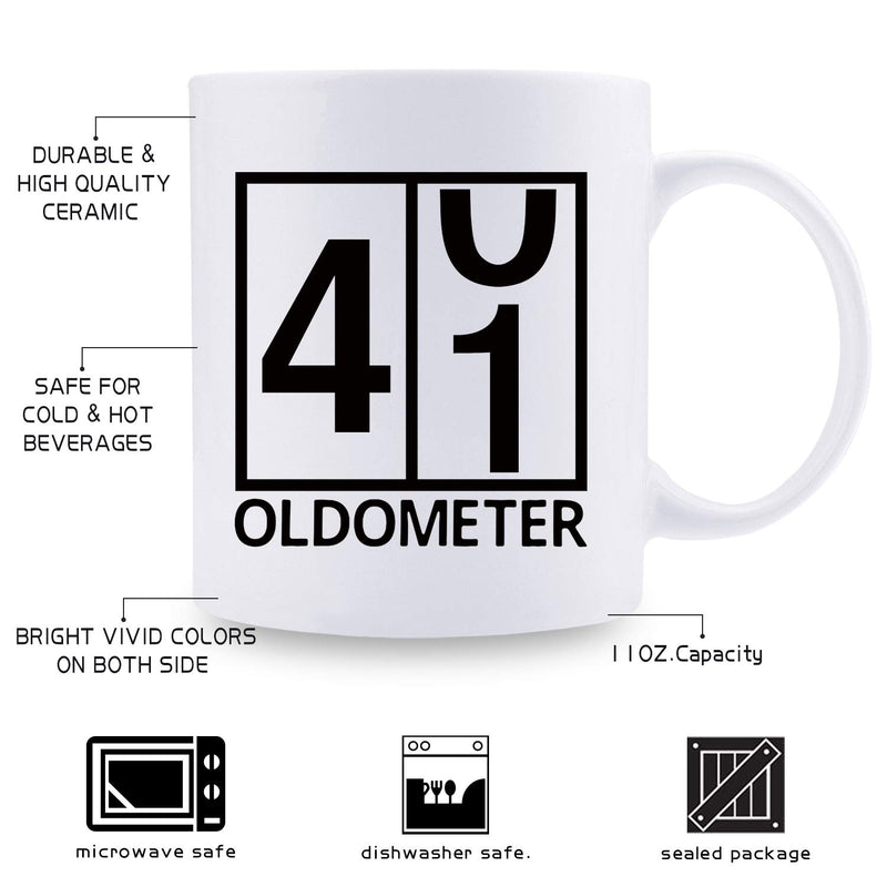 41st Birthday Gifts for Women - 1978 Birthday Gifts for Women, 41 Years Old Birthday Gifts Coffee Mug for Mom, Wife, Friend, Sister, Her, Colleague, Coworker, Oldometer Mug- 11oz