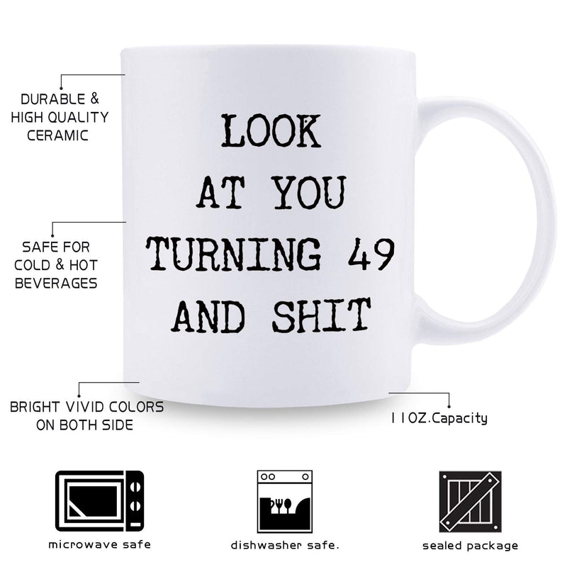 49th Birthday Gifts for Men - 1970 Birthday Gifts for Men, 49 Years Old Birthday Gifts Coffee Mug for Dad, Husband, Friend, Brother, Him, Colleague, Coworker - 11oz