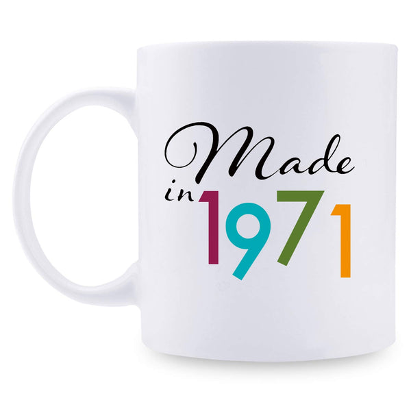 48th Birthday Gifts for Men - 1971 Birthday Gifts for Men, 48 Years Old Birthday Gifts Coffee Mug for Dad, Husband, Friend, Brother, Him, Colleague, Coworker - 11oz